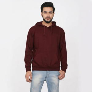Sudadera con Capucha Casual para Hombre, Manga Larga, con Cordón Ajustable, Bordado Estilo Urbano, Invierno, Teñido Liso, Impresión Digital Técnica, Venta al Por Mayor - Product Image 1