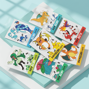 Pegatinas de Evolución de Pokémon, Papel Sintético con Acabado Mate, Estilo Coreano, Artículos de Papelería para Niños, Decoración Escolar de Anime - Product Image 1