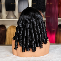 Perruques ondulées rebondissantes en cheveux vierges vietnamiens Remy 100% alignés avec les cuticules, avec dentelle HD transparente et fonction sans colle, pour femmes noires