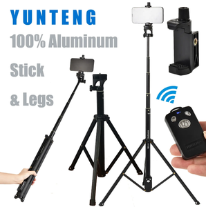 YUNTENG VCT-1688 2in1 Mini Tongsis Tripod Meja / <span class=keywords><strong>Remote</strong></span> Control untuk Smartphone DSLR - Product Image 2