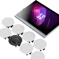 AISpeaker Panneau de commande central Android 10.0 avec écran LCD IPS de 8 pouces |   Haut-parleurs 8 voies multi-rooms |   Panneau de contrôle de la musique d'ambiance