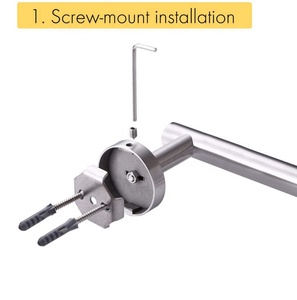 Porte-serviettes mural en acier inoxydable 304, Style hôtel brossé, accessoires <span class=keywords><strong>de</strong></span> <span class=keywords><strong>salle</strong></span> <span class=keywords><strong>de</strong></span> <span class=keywords><strong>bain</strong></span>, <span class=keywords><strong>barre</strong></span> porte-serviettes simple, offre spéciale - Product Image 4