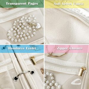 Pochette de rangement pour bijoux grande capacité avec logo personnalisé, anti-rayures, avec fermetures éclair transparentes - Product Image 4