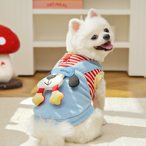 Chaleco para perros con diseño de animales, ropa para mascotas de poliéster con forro polar para perros pequeños y medianos, ropa para otoño e invierno - Product Image 4