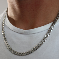 Chaîne à maillons cubains en argent massif 3 4 5 6mm Miami chaîne pour hommes en argent sterling 925 hiphop pour collier en argent homme