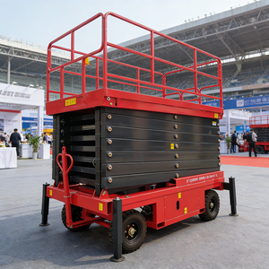 จัดส่งฟรี แพลตฟอร์มยกไฟฟ้าแบบกรรไกร ขนาด 6 ม. 8 ม. 10 ม. 12 ม. 14 ม. สำหรับงานที่สูง - Product Image 3