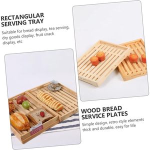 Rectangular bread tray, creative baking and pastry <b>display</b> plate, multi-tiered European-style dessert and tea tray - Product Image 4