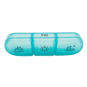 Boîte à pilules portable en plastique écologique, petite et simple, pour voyage - Product Image 2