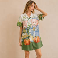 Robe de nuit grande taille pour femmes, tendance, vente en gros OEM, pyjama doux pour femmes