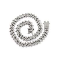 Hip Hop 18MM Hommes Full Iced Out Strass Chaîne Cubaine CZ Bling Rappeur Colliers Bijoux