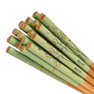 Palillos de calidad directos de fábrica al por mayor, juego familiar de palillos estilo chino, palillos de bambú estampados, palillos de bambú para el hogar - Product Image 3