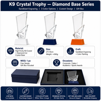 Trophée en cristal pour réunion annuelle, personnalisation pour cérémonie de remise des prix, employés exceptionnels, trophée haut de gamme créatif de style nouveau