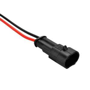 2 Pin Dây Khai Thác Tyco Kết Nối 282080-1 Để 282104-1 Amp Nhà Ở Dây Khai Thác Với 18AWG Cao Su Khởi Động Pinball Máy Sân Chơi - Product Image 4