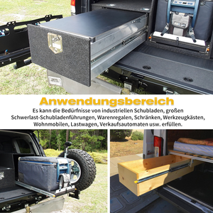 Yenuo Nhiệm Vụ Nặng Nề Ngăn Kéo Slide 10-80 Inch Đầy Đủ Mở Rộng, Side Núi Thép Bóng Mang Đường Ray Cho Nhà Bếp & Thương Mại - Product Image 5