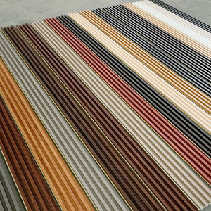 Panneau mural en composite bois-plastique WPC multicolores pour décoration intérieure, panneau mural en WPC 3D à rainures, revêtement mural intérieur en WPC - Product Image 1