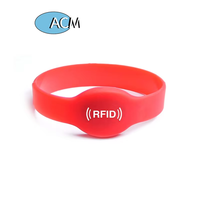 Nouveau design, bracelet RFID en silicone 13,56 MHz 125 kHz ID IC, sécurité, accès aux portes, accès aux bâtiments de bureaux, bracelet RFID étanche