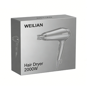 Secador de Pelo Profesional Plegable y Compacto de 2000W con Difusor, Bajo Ruido, Calidad de Salón, Secado Rápido, para Viajes, Hotel y Hogar, Resistente - Product Image 5