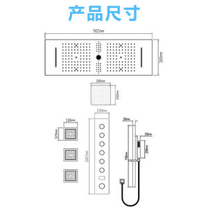 Juego de Ducha Multifuncional Empotrado de Acero Inoxidable para Uso Doméstico, Accesorios Esenciales para Baño - Product Image 6