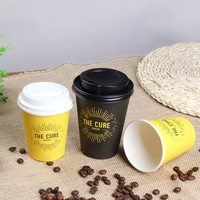 Gobelet à Café ou Thé Chaud en Papier Kraft Personnalisé et Recyclable, 8 oz, Simple Paroi, Jetable, pour Café à Emporter, Avec Logo