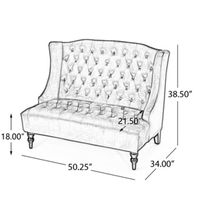 Sofá Seccional Moderno para Restaurante, Asientos de Banqueta Esquinera Tapizados en Tela, Sofás de Terciopelo para el Hogar, Juego de Muebles, Sofá de Dos Plazas - Product Image 6