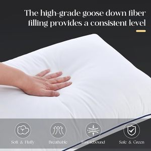 Fast Shipping Soft Fill Down 5-Star Hotel Quality <b>Pillow</b> 1000g with Bag Bed Neck <b>Pillow</b> for Hotel Home - Product Image 3