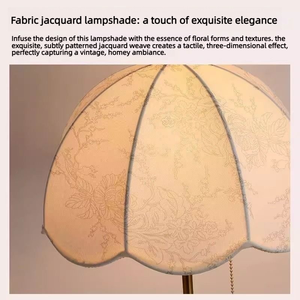 Lámpara de Mesa Estilo Americano Vintage de 37 cm - Base de Madera Maciza y Pantalla de <span class=keywords><strong>Tela</strong></span>, Iluminación <span class=keywords><strong>para</strong></span> el Hogar, Decoración <span class=keywords><strong>para</strong></span> Sala de Estudio o Dormitorio - Product Image 4