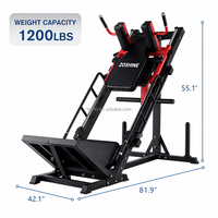 Mesin Fitness Komersial Zoshine Wholesale Lateral Leg Press, Peralatan Gym, Mesin Pedal Terbalik Inverted, Mesin Hack Squat 45 Derajat