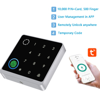 Control de Acceso Biométrico RFID IP66 a Prueba de Agua con Huella Dactilar, Contraseña, Tarjeta, Aplicación Tuya, Pantalla Táctil Independiente para Apertura de Puerta