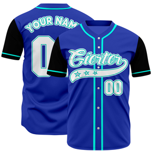 Grosir 100% kaus jersey bisbol lengan pendek jala poliester kaus bisbol kancing bawah buatan khusus - Product Image 1
