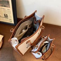 Sac fourre-tout de luxe en coton personnalisé avec logo brodé, tendance, en toile de haute qualité, style créateur parisien, nouvelle mode pour femme