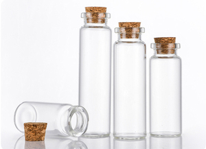 Mini 10ml 15ml 20ml <b>Glass</b> Bottles Cork <b>Wooden</b> Stopper Label Wishing Message Vials Pudding Cor <b>Lids</b> <b>Jar</b> Screen Printed Surface - Product Image 6