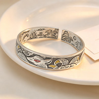 Bracelet vintage en émail coloré motif renard à neuf queues pour homme et femme, bijou porte-bonheur, accessoire de main