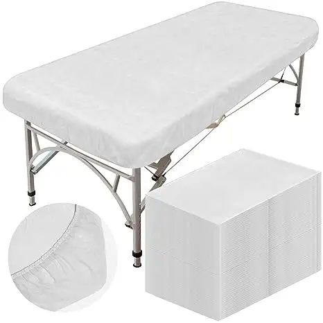 Sábanas de mesa de cama de masaje ajustables no tejidas desechables cubiertas para salón de belleza Spa cama de mesa de masaje