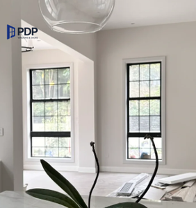 Phong cách Mỹ đôi treo dọc cửa sổ trượt chống gió cách âm với gấp mở phong cách nhà bếp làm bằng nhôm thép - Product Image 2