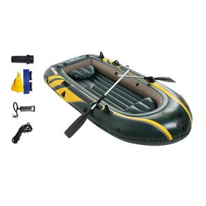 4 personnes Dérive Aviron Pêche <span class=keywords><strong>Bateau</strong></span> Paddle Kayak Gonflable PVC Portable Sports Nautiques Canoë - Product Image 3