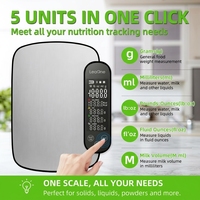 Balance de Cuisine Intelligente avec Précision de 0,5g, Calculateur de Calories Alimentaires pour les Passionnés de Fitness, Capacité de 6kg, Grand Écran LED
