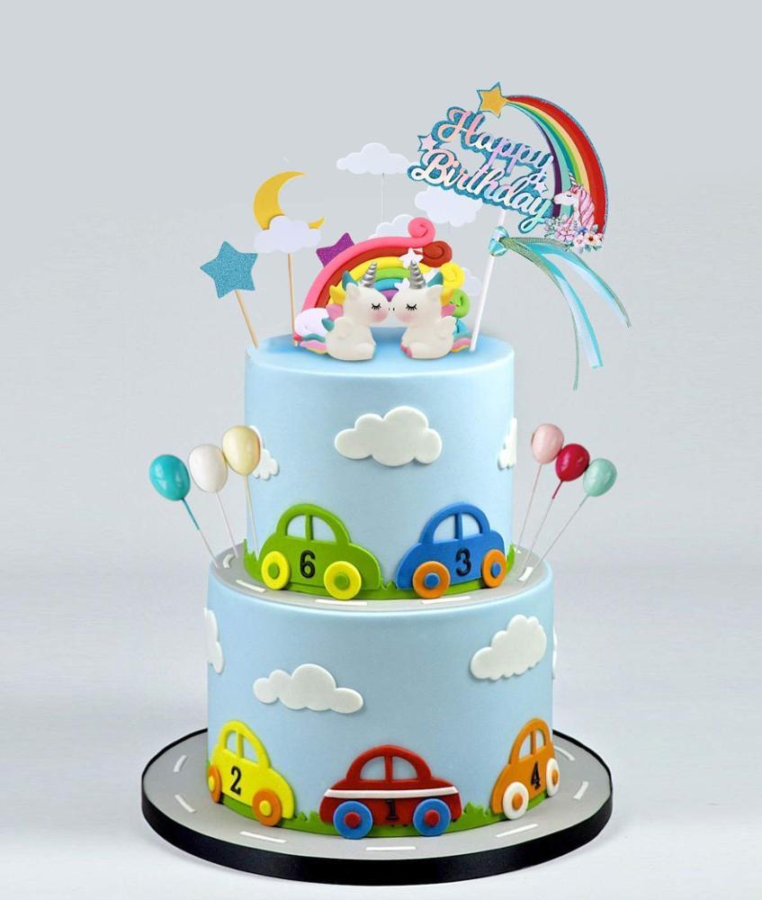 Unicorn Party Cake Topper Kit 12pk