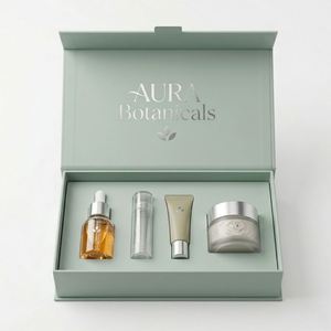 Boîte cadeau magnétique en carton rigide écologique avec logo imprimé personnalisé en relief, finition noire de luxe - Product Image 1