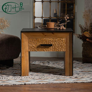 Vintage Solid Wood Coffee <b>Table</b> With <b>Storage</b> Living Room <b>Side</b> <b>Table</b> H3415 - Product Image 2