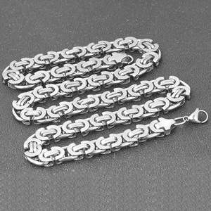 Stainless Steel <b>Cross</b> <b>Chain</b> Necklace 10MM Geometric Design Daily Wear Gift for Women - Product Image 2
