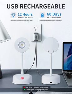 Faretto LED Ricaricabile con Sensore di Movimento, Lampada da Parete a Occhio di Gatto, Illuminazione per Quadri, Faretto Wireless LED - Product Image 4