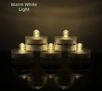 Lampu LED Tahan Air Tanpa Api Bertenaga Baterai, Lilin Mini Mengapung di Bawah Air, Lampu Tealight untuk Luar Ruangan, Natal