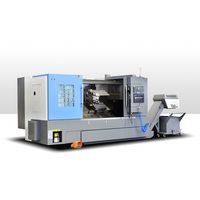 Tour CNC à banc incliné TCK50 avec convoyeur de copeaux et système de changement d'outils automatique pour l'usinage de pièces aéronautiques