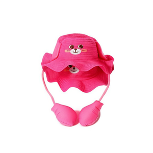 Sombrero de paja con airbag de dibujos animados para niños, talla única, para protección solar, algodón de verano - Product Image 2