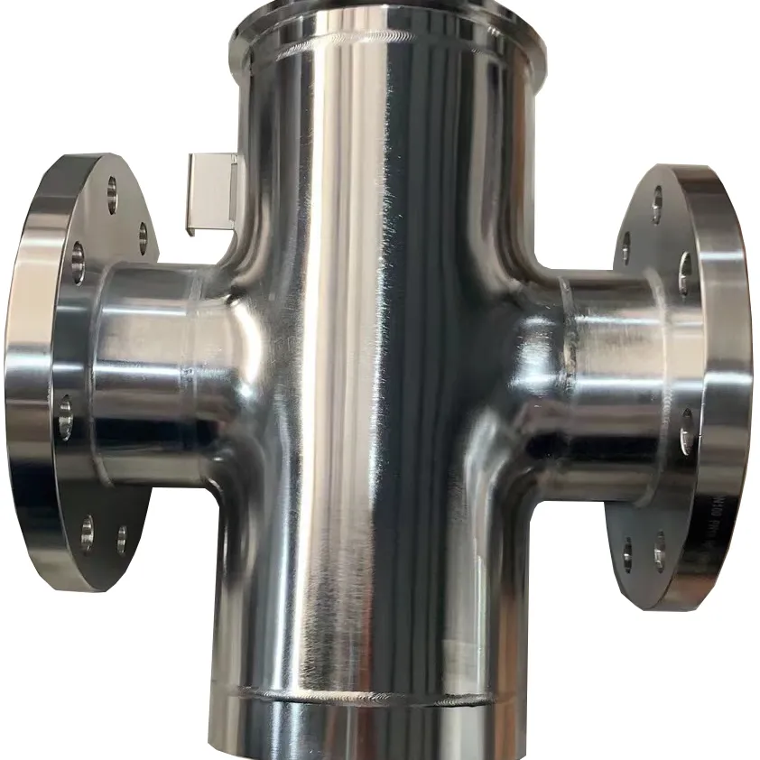 SS304 Stainless Steel Sanitary cross Bend Fittings Elbow with flange