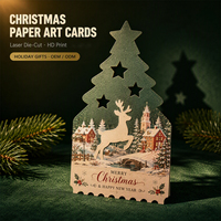 Carte de Noël en carton découpée au laser, motif flocon de neige, design ajouré, taille personnalisée, impression numérique CMJN, vente de fin d'année au détail