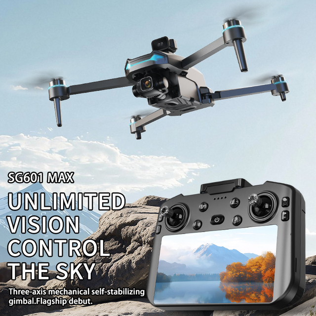 GPS Brushless Drone 720p HD Folding Remote Control Aircraft Quadcopter Plastic Toy Dual Camera Obstacle Avoidance Aerial 2.4GHz