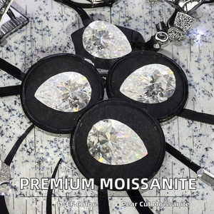 Vente en gros de pierres de moissanite de laboratoire de qualité supérieure, 1, 2 et 3 carats, en vrac, couleur D EF, coupes coussin, Asscher, radiant, ovale, poire - Product Image 2