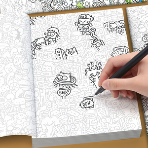 Libro <span class=keywords><strong>da</strong></span> Colorare con Piccoli <span class=keywords><strong>Disegni</strong></span> e Schizzi, Libro di <span class=keywords><strong>Disegni</strong></span> a Linee Sottili, Libro Antistress <span class=keywords><strong>per</strong></span> <span class=keywords><strong>Adulti</strong></span> - Product Image 1
