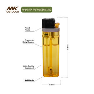 Briquet à gaz MK en plastique, briquet à double arc, briquet rechargeable, briquet à gaz butane pour cigarettes - Product Image 6